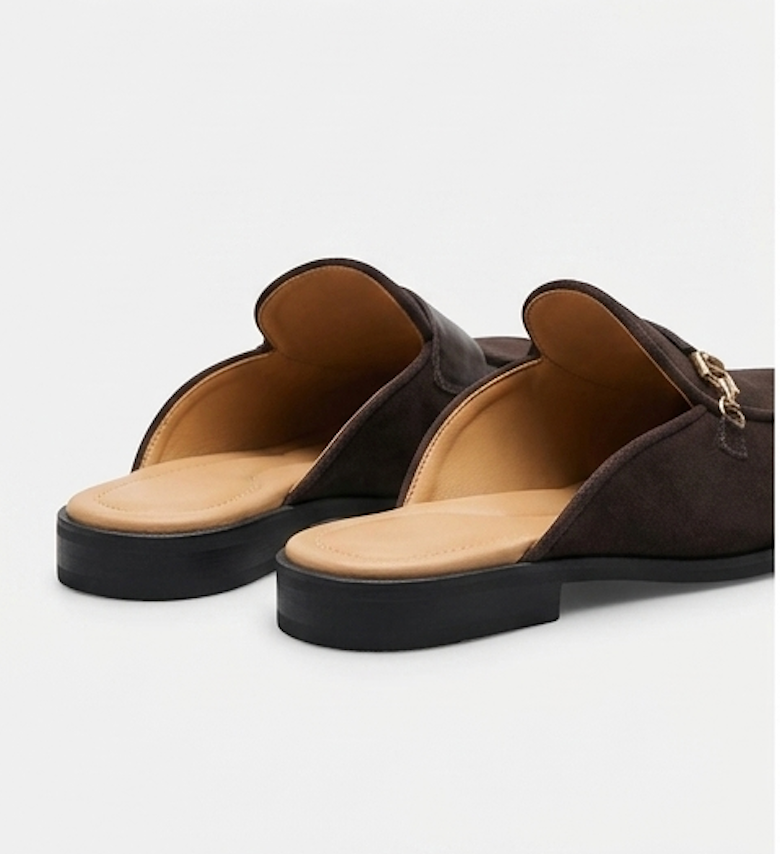 The Forli Slip Ons - Handcrafted Chocolate Brown Suede Leather Mixed Mules for Men