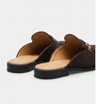 The Forli Slip Ons - Handcrafted Chocolate Brown Suede Leather Mixed Mules for Men
