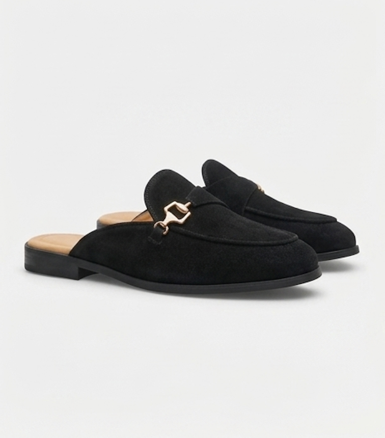 The Forli Slip Ons - Handcrafted Chocolate Brown Suede Leather Mixed Mules for Men