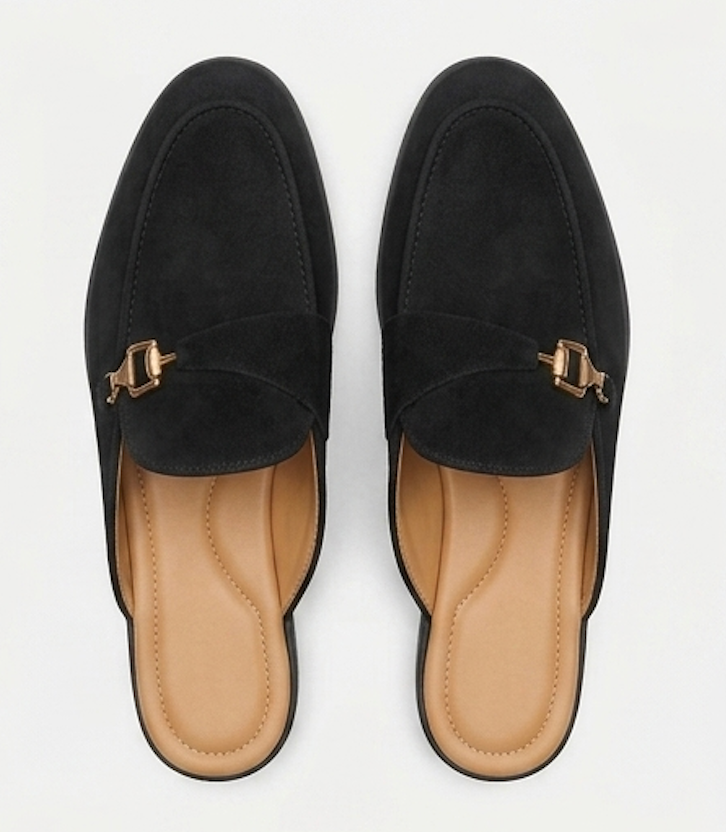 The Forli Slip Ons - Handcrafted Chocolate Brown Suede Leather Mixed Mules for Men