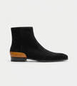 The Grosseto Chelsea Boots - Handcrafted Dark Brown Braided Leather Chukka Boots for Men