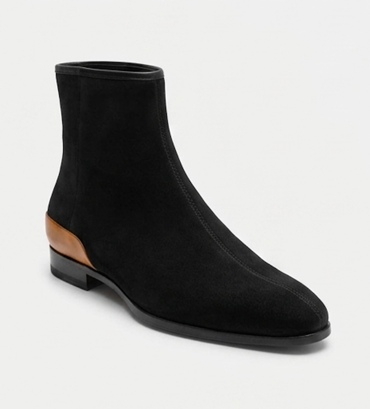 The Grosseto Chelsea Boots - Handcrafted Dark Brown Braided Leather Chukka Boots for Men