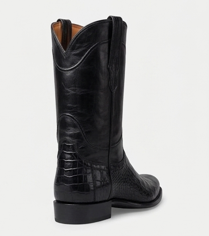 The Caserta Cow boy Boots - Handcrafted Brown Crocodile Leather Western Boots for Men