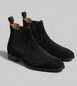 The Ragusa Chelsea Boots - Handcrafted Dark Tan Suede Chelsea Boots for Men