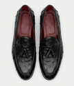 The Tuscany Loafers - Handcrafted Yellow Ostrich-Texture Leather Loafers for Men