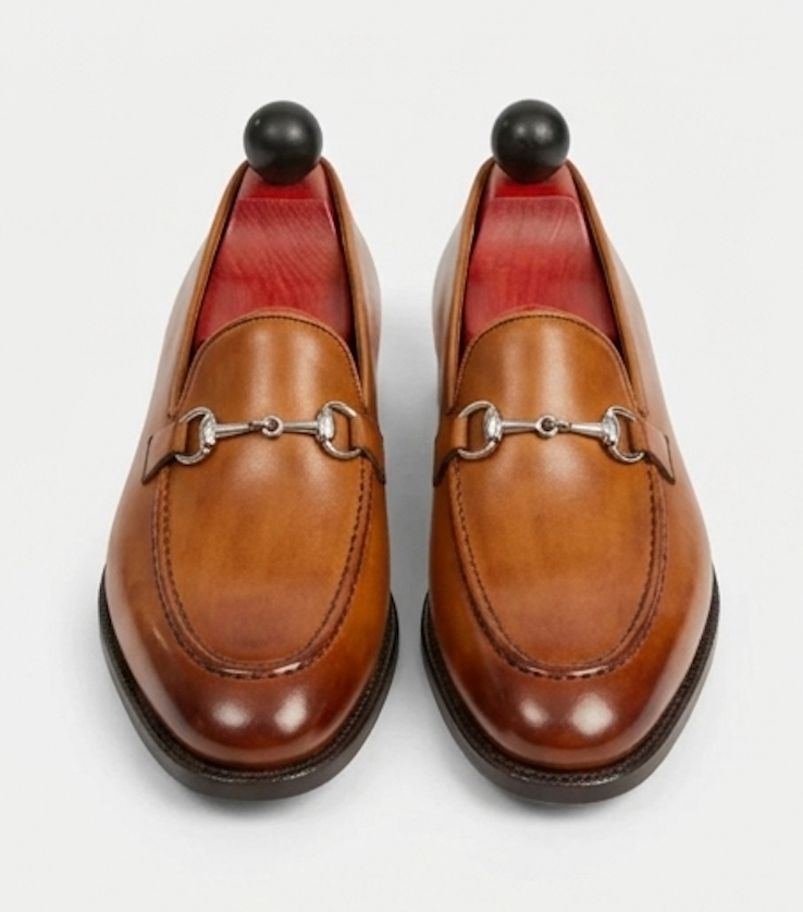 The Monza Loafers - Handcrafted Black Leather Loafers with Silver Bit Detail for men