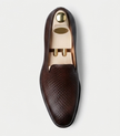 The Pistonia Loafers - Nay blue Hand-Woven Leather Loafers