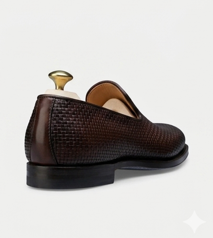 The Pistonia Loafers - Nay blue Hand-Woven Leather Loafers