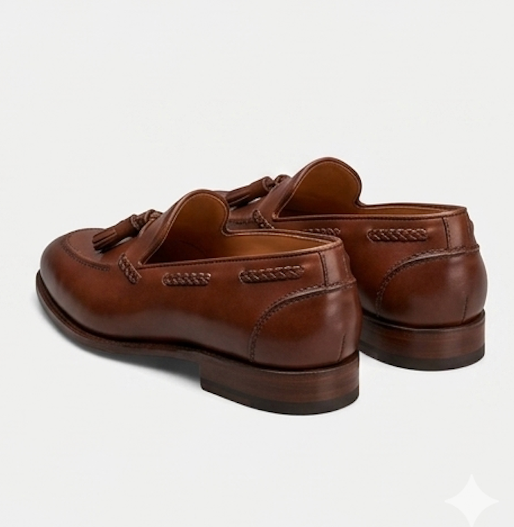 The Rimini Loafers - Handcrafted Tan & Brown Burnished Leather Loafers for Men