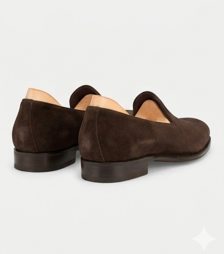 The Ardea Loafers - Handcrafted Black Suede Leather Loafers for Men