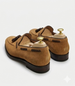 The Cesena Loafers - Handcrafted Navy Suede Loafers for Men