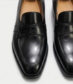 The Gela Loafers - Handcrafted Dark Wine Leather Cross-Strap Loafers for Men