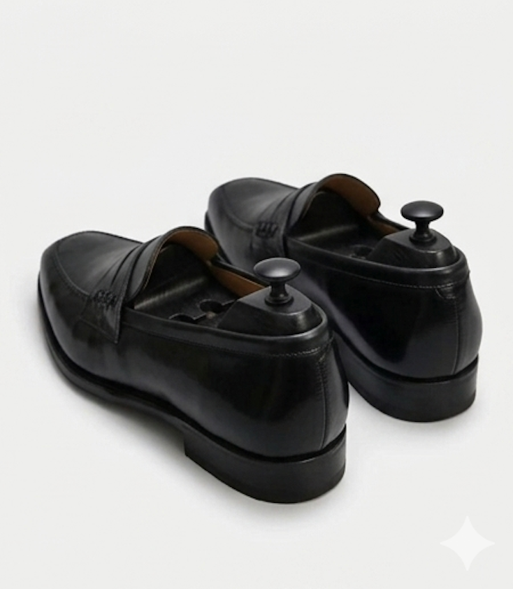 The Gela Loafers - Handcrafted Dark Wine Leather Cross-Strap Loafers for Men