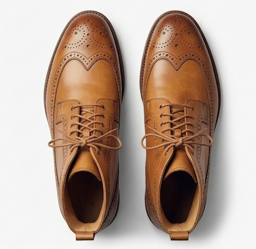 The Teramo Laced up Boots - Brown Hand-Finished Leather Boots for Men