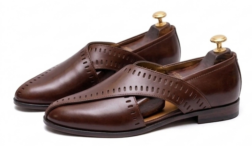 The Livorno Peshawri – Handcrafted Black Leather Peshawri for Men