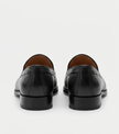The Rimini Loafers - Handcrafted Black Burnished Leather Loafers for Men