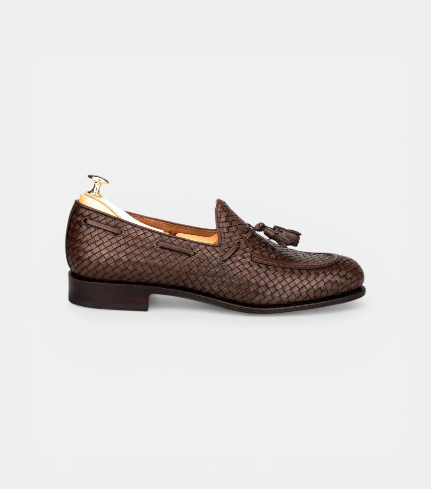 The Lazio Loafers - Handcrafted Black Braided Leather Loafers for Men