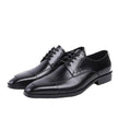 The Amalfi Black Leather Derby Oxfords Shoes for Men