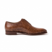 The Firenze Luxe Handcrafted Burnished Brown Leather Derby Shoes for Men