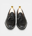 The Lazio Loafers - Handcrafted Black Braided Leather Loafers for Men