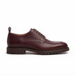 The Lucca Handcrafted Leather Burgundy Derby Lug Sole Shoes for Men