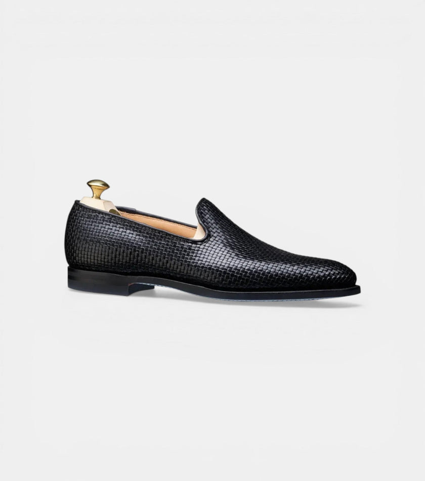 The Pistonia Loafers - Nay blue Hand-Woven Leather Loafers