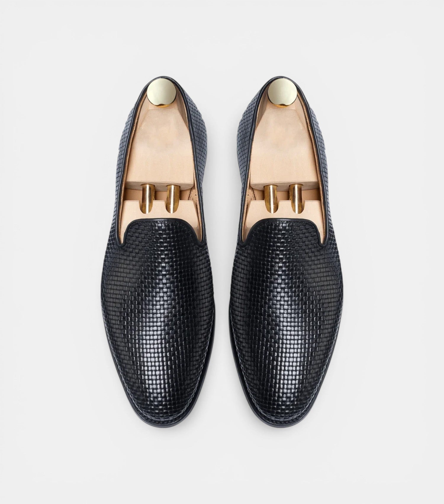 The Pistonia Loafers - Nay blue Hand-Woven Leather Loafers